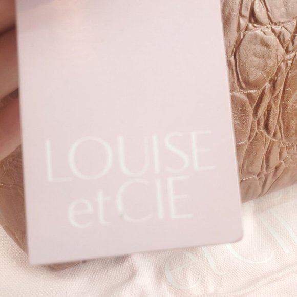 Louise et Cie Womens Diam Brown Animal Print Leather Gold Top Handle Bag - Picture 7 of 14